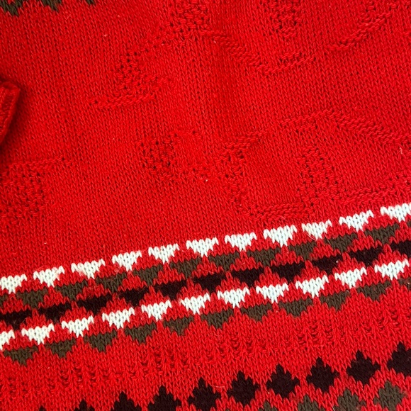 Vintage American Pride Fair Isle Stripe Sweater SMALL Made In USA Unisex - Picture 7 of 9